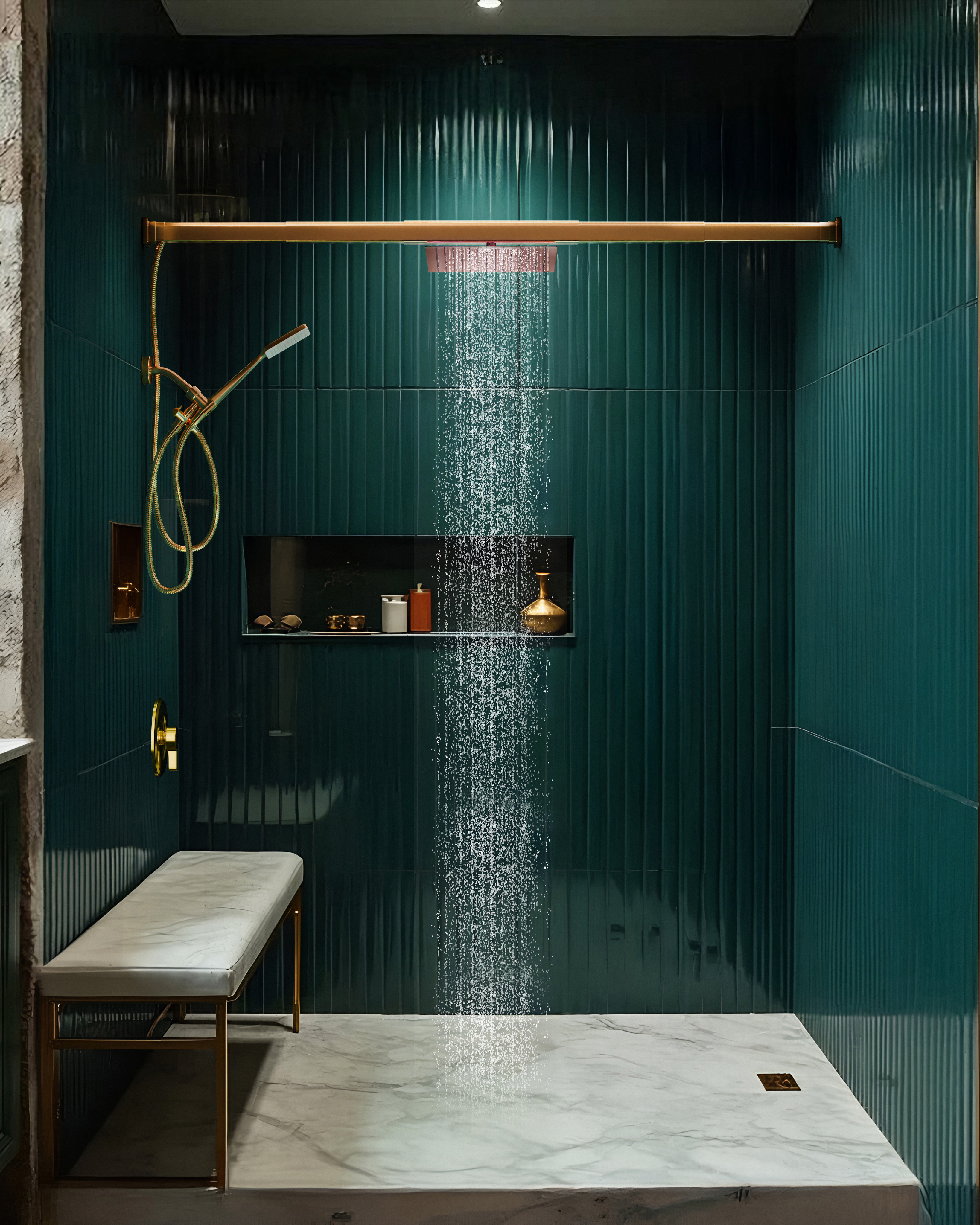 Rose Gold finish Rainforall for everyday luxury